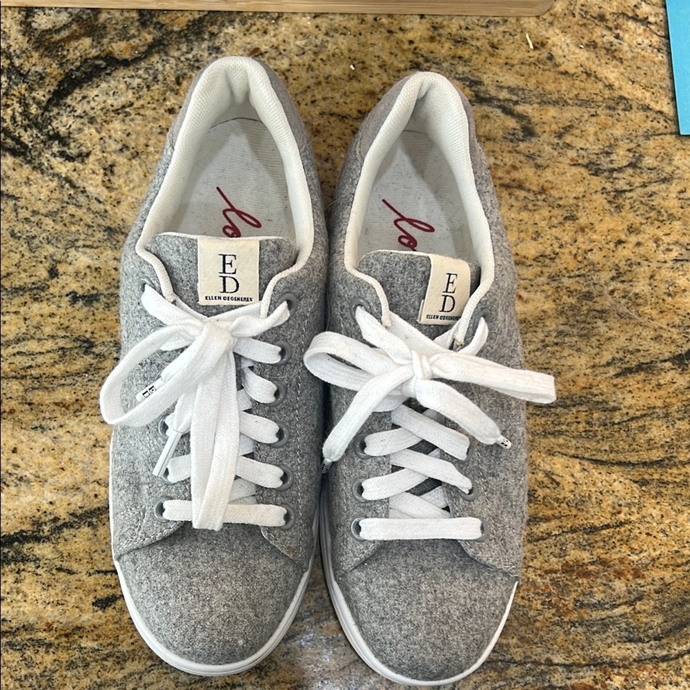 Ellen Degeneres Women's Light Gray Sneakers